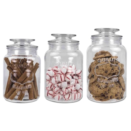 Home Basics 3 Piece Canister Set With Lids CS44592